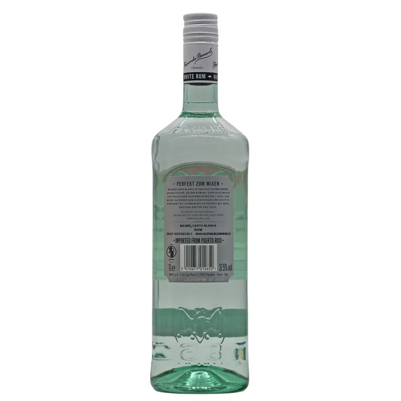 Bacardi Carta Blanca Rum 1 L 37,5% vol