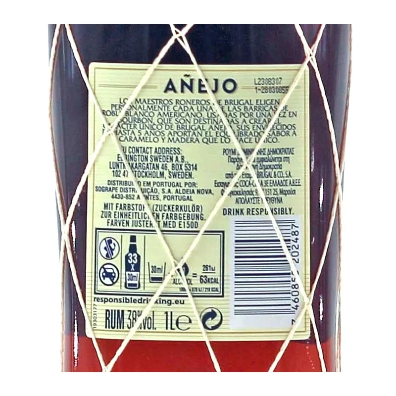 Ron Brugal Anejo Superior Rum 1 Liter 38 % vol Ron Brugal Anejo Superior Rum 1 Liter 38 % vol