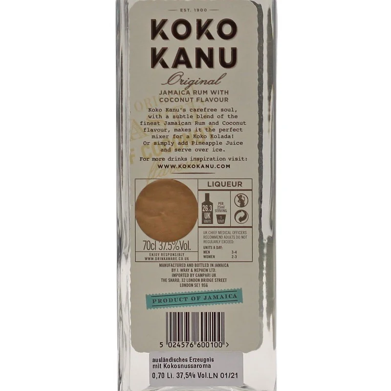 Koko Kanu Coconut Likör 0,7 L 37,5% vol