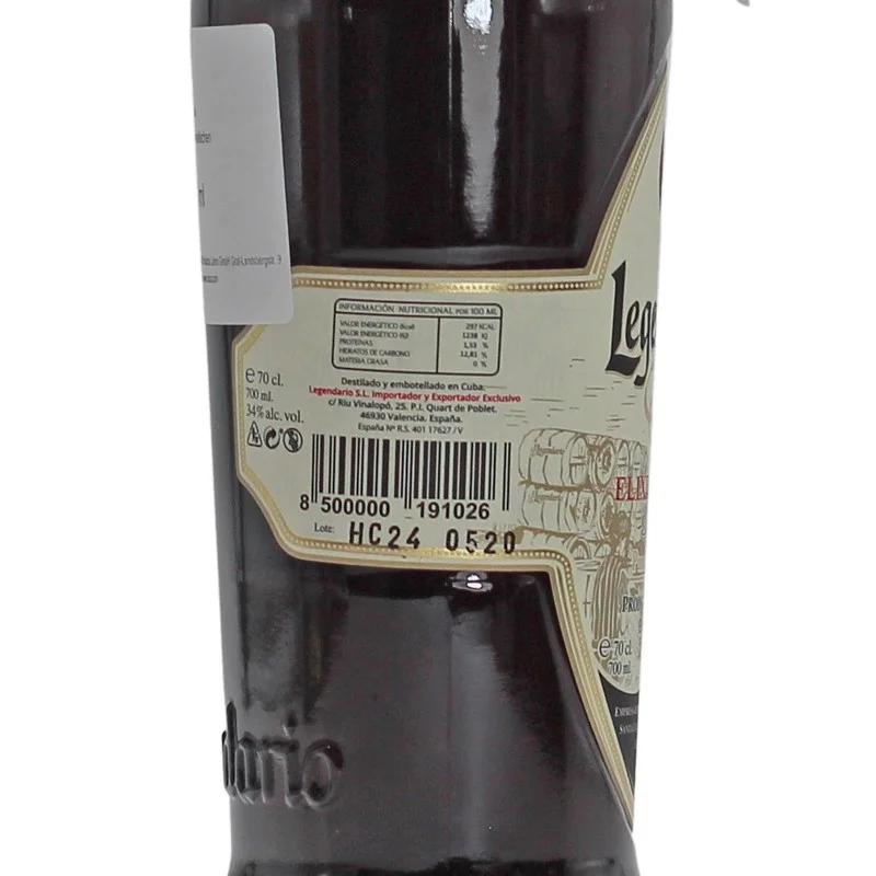 Legendario Elixir de Cuba 0,7 L 34% vol Legendario Elixir de Cuba 0,7 L 34% vol