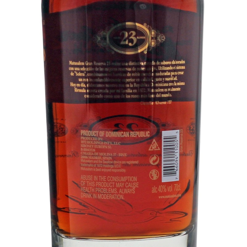 Ron Matusalem Rum Gran Reserva 23 Solera Blender 0,7 Ltr 40%vol