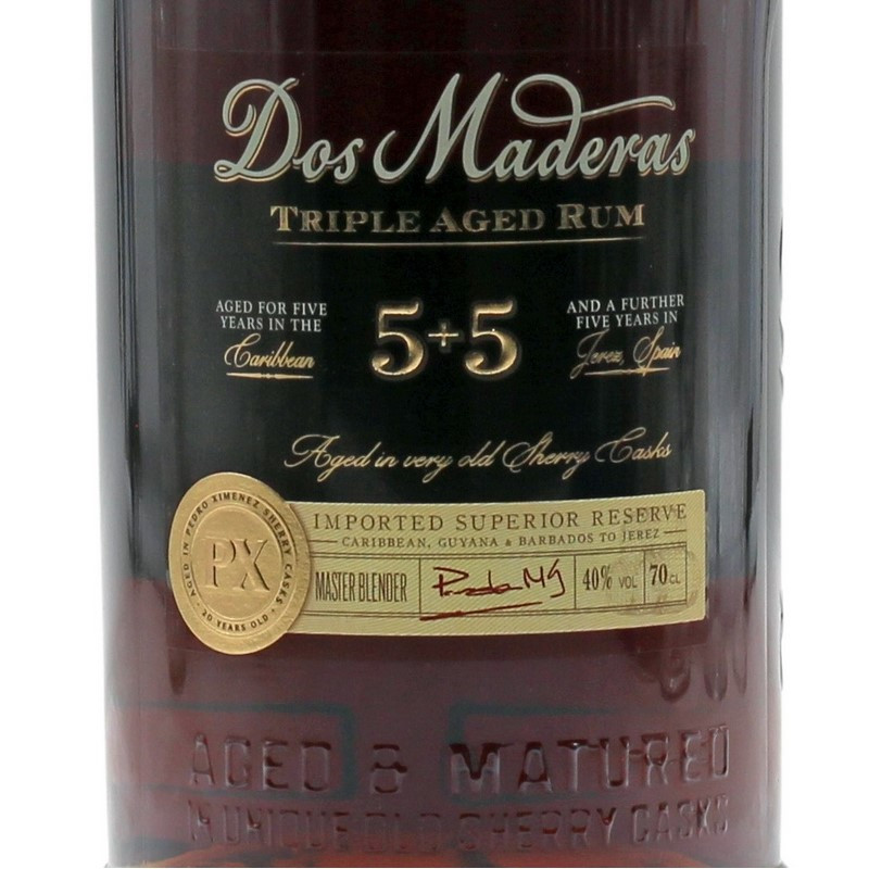 Dos Maderas PX 5+5 Jahre Rum 0,7 L 40% vol Dos Maderas PX 5+5 Jahre Rum 0,7 L 40% vol