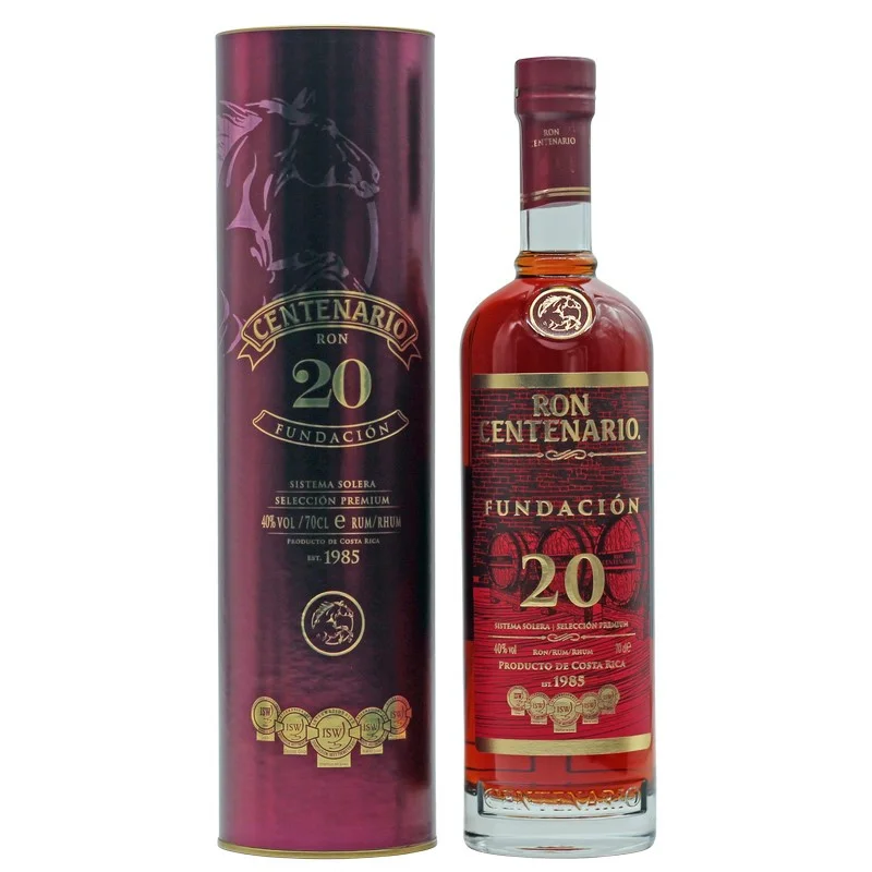 Ron Centenario Fundacion Rum 20 Jahre 0,7 L 40% vol Ron Centenario Fundacion Rum 20 Jahre 0,7 L 40% vol
