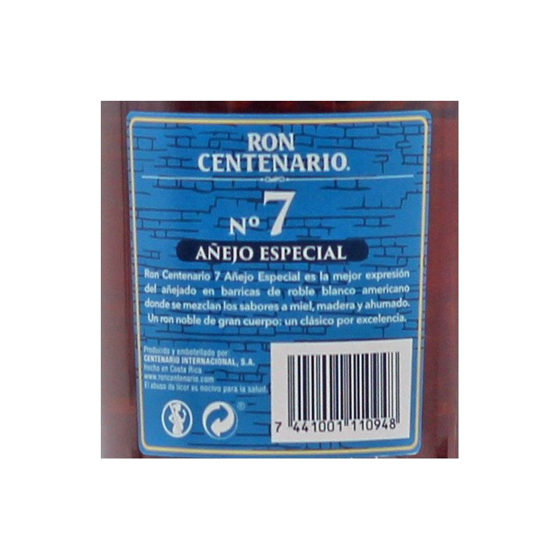 Ron Centenario 7 Anejo Especial 0,7 L 40% vol Ron Centenario 7 Anejo Especial 0,7 L 40% vol