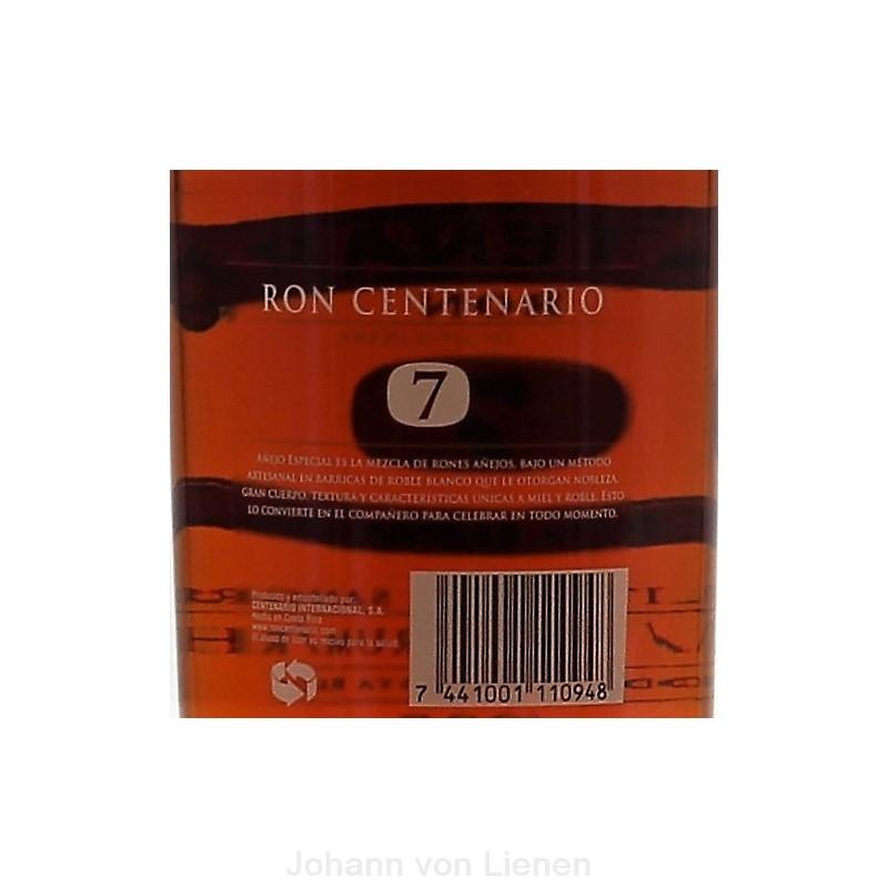 Ron Centenario 7 Anejo Especial Rum 0,7 L 40% Ron Centenario 7 Anejo Especial Rum 0,7 L 40%