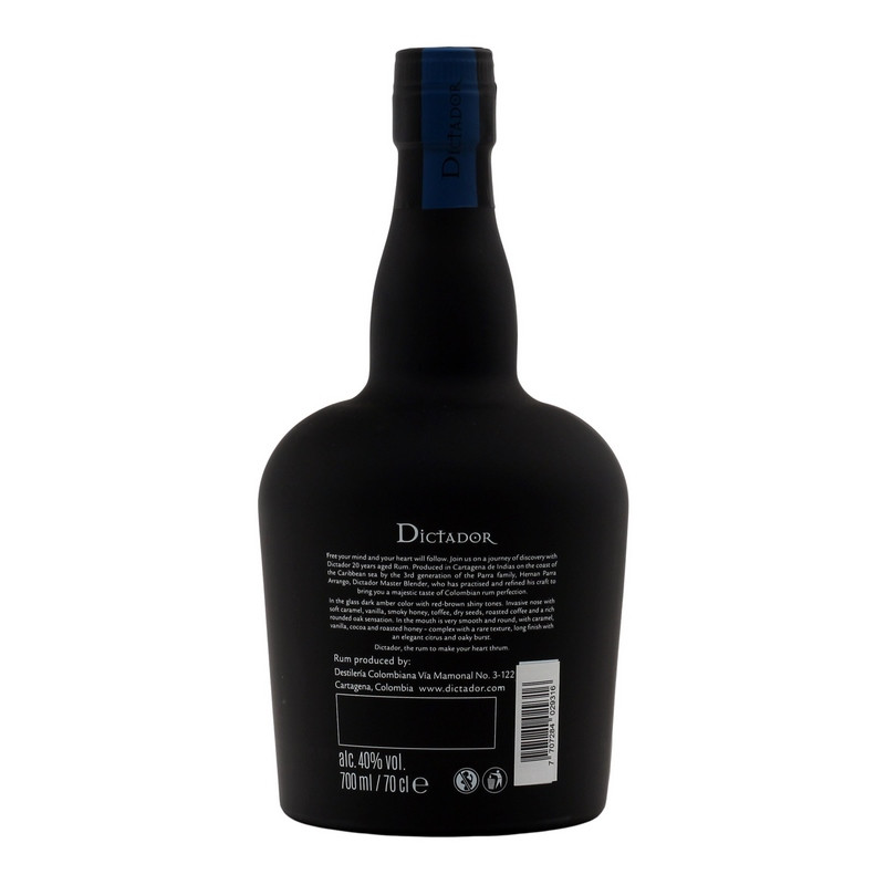 Dictador 20 Years Solera 0,7Ltr. 40% vol Dictador 20 Years Solera 0,7Ltr. 40% vol