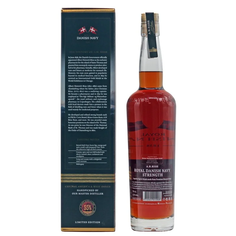 A.H. Riise Royal Danish Navy Strength 0,7 L 55% vol A.H. Riise Royal Danish Navy Strength 0,7 L 55% vol
