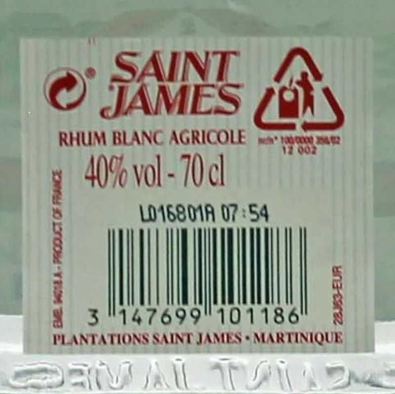 Saint James Imperial Blanc 0,7 L 40% vol Saint James Imperial Blanc 0,7 L 40% vol