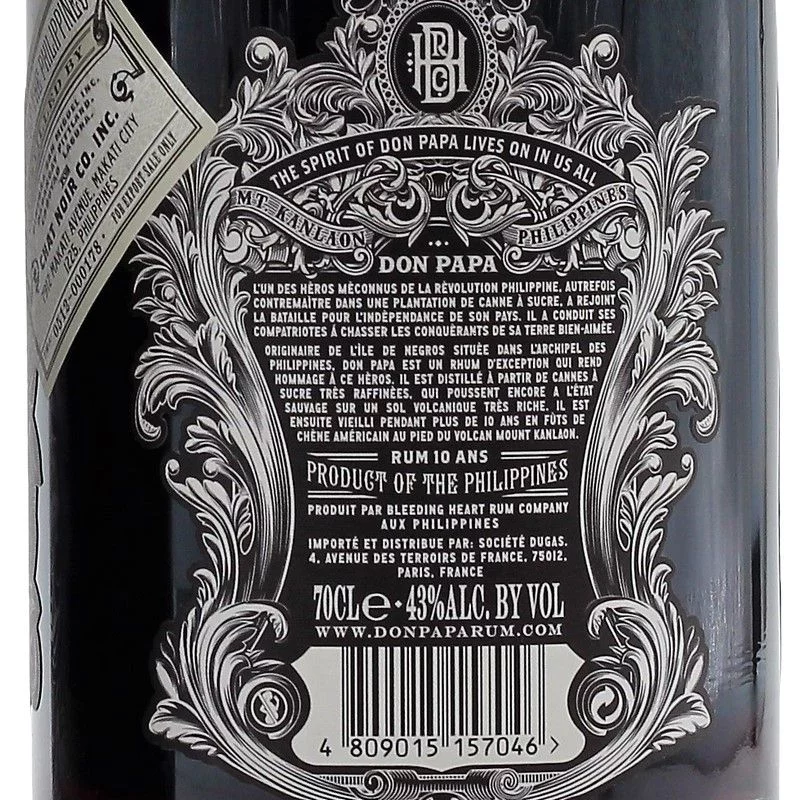 Don Papa Rum 10 Jahre 0,7 L 43% vol