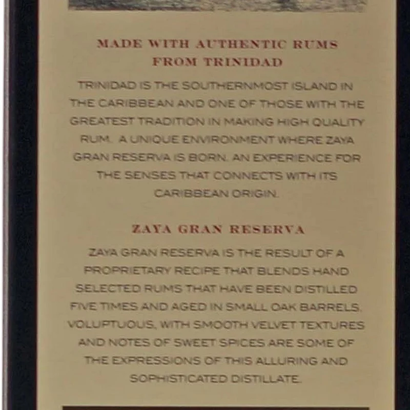 Zaya Gran Reserva Blended Rum 0,7 L 40 % vol Zaya Gran Reserva Blended Rum 0,7 L 40 % vol