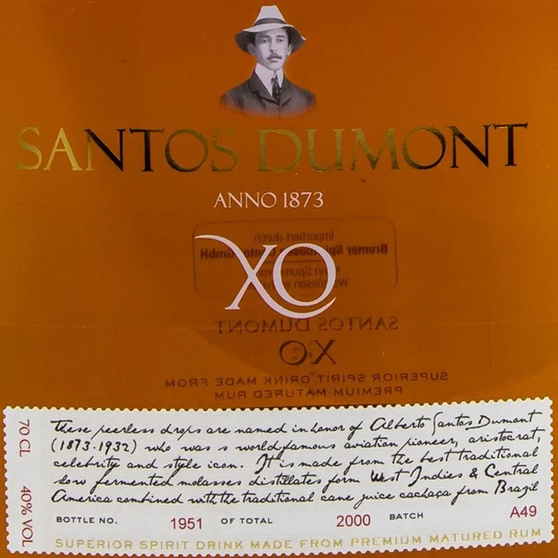 Santos Dumont XO Rum Spirit Drink 0,7 L 40 % vol