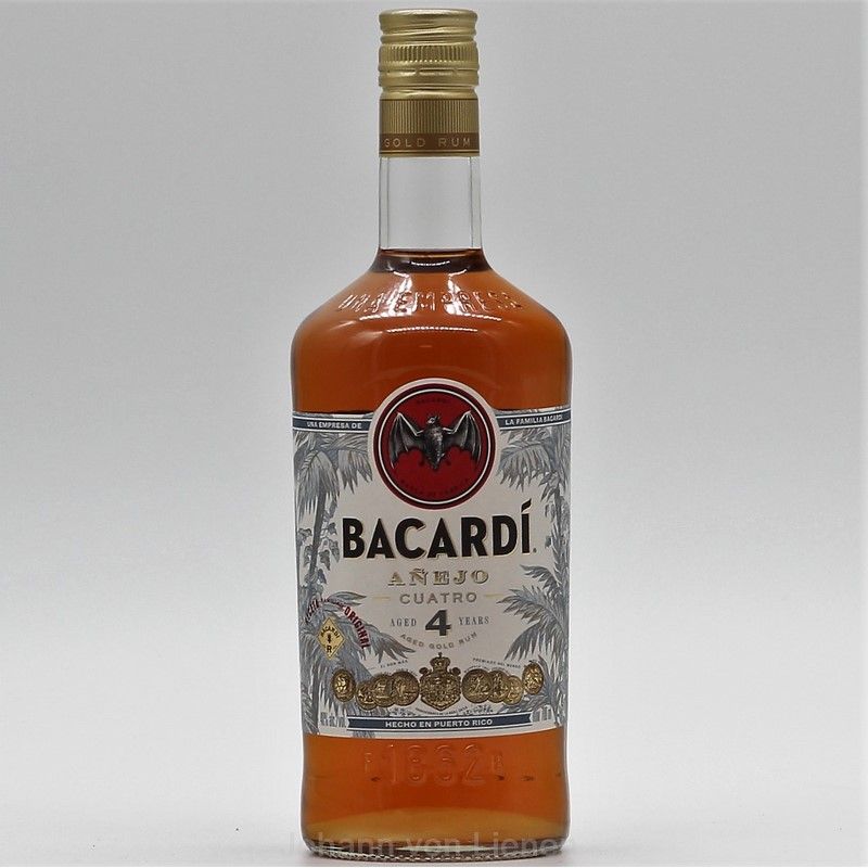 Bacardi Anejo Cuatro Rum 4 Jahre 0,7 L 40%vol Bacardi Anejo Cuatro Rum 4 Jahre 0,7 L 40%vol