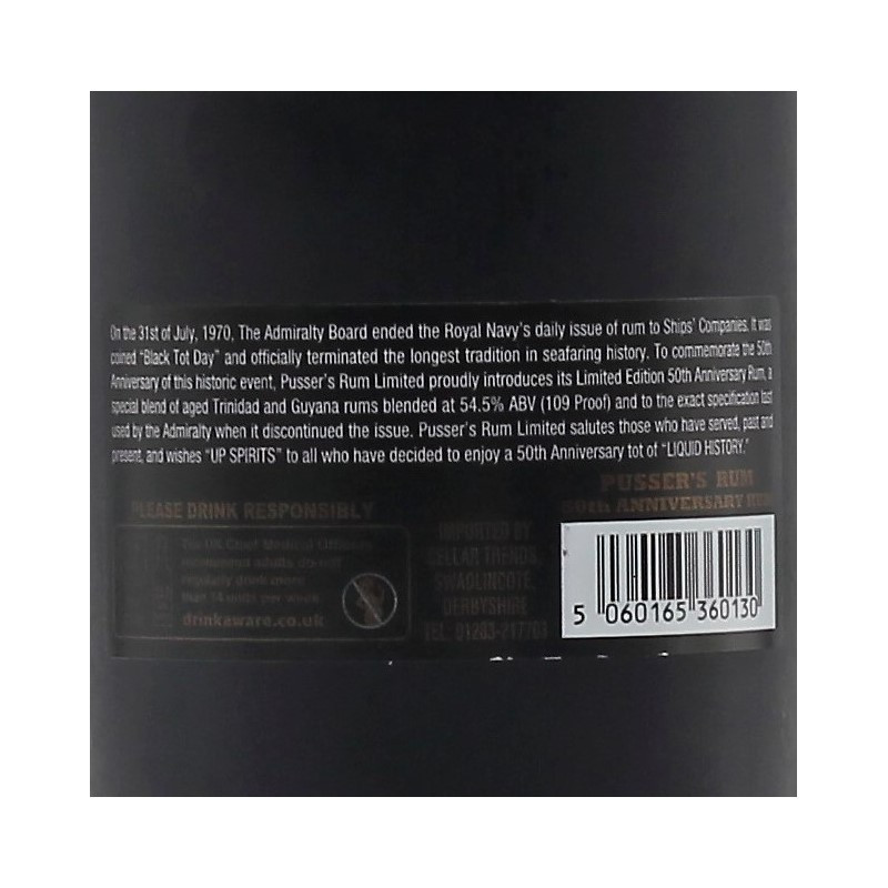 Pusser's Rum 50th Anniversary 0,7 L 54,5% vol Pusser's Rum 50th Anniversary 0,7 L 54,5% vol