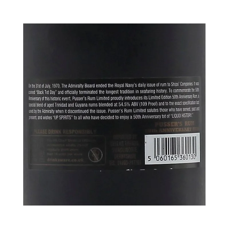 Pusser's Rum 50th Anniversary 0,7 L 54,5% vol Pusser's Rum 50th Anniversary 0,7 L 54,5% vol