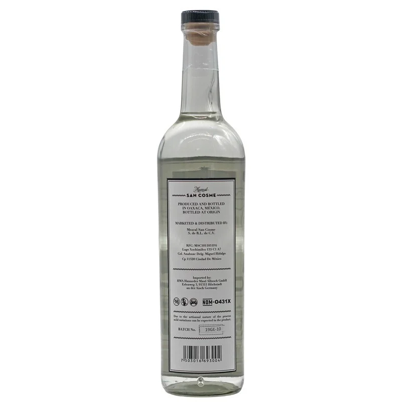 San Cosme Mezcal Blanco 0,7 L 40% vol San Cosme Mezcal Blanco 0,7 L 40% vol