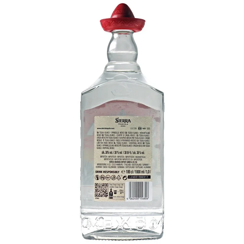 Sierra Tequila Blanco 1 Liter 38% vol