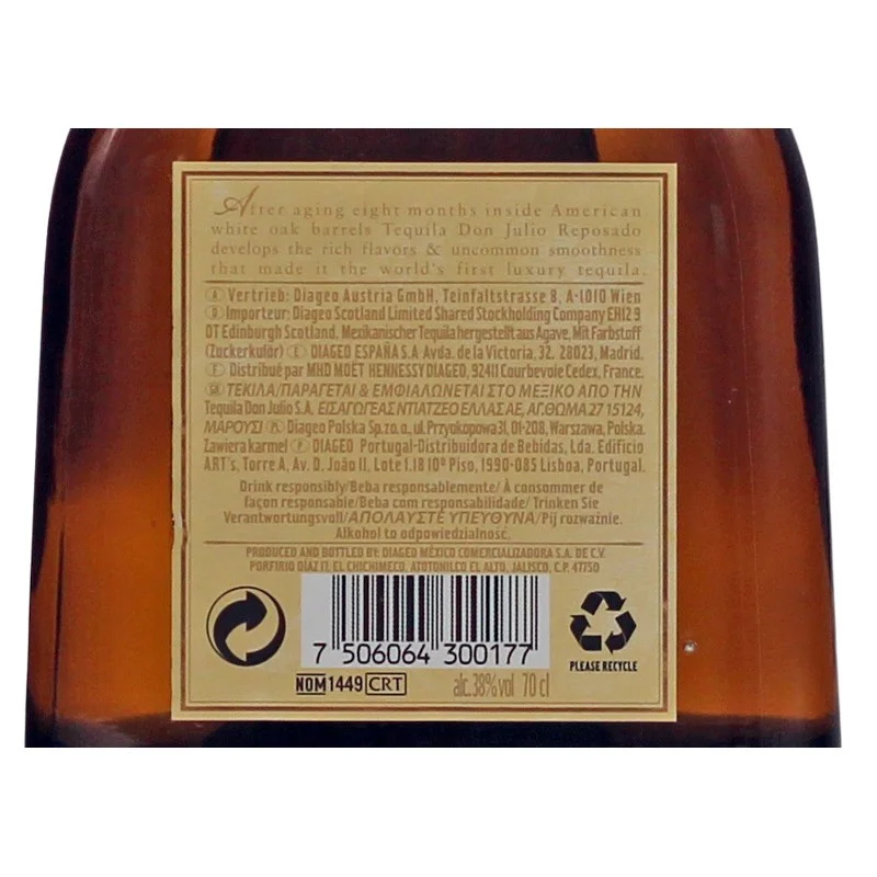 Don Julio Reposado Tequila 0,7 L 38% vol