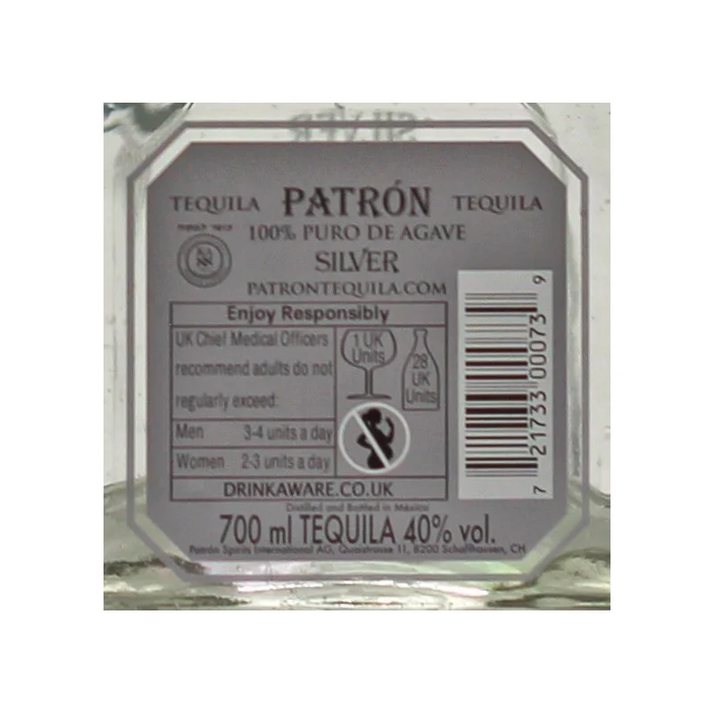 Patron Silver Tequila 0,7 L 40% vol Patron Silver Tequila 0,7 L 40% vol