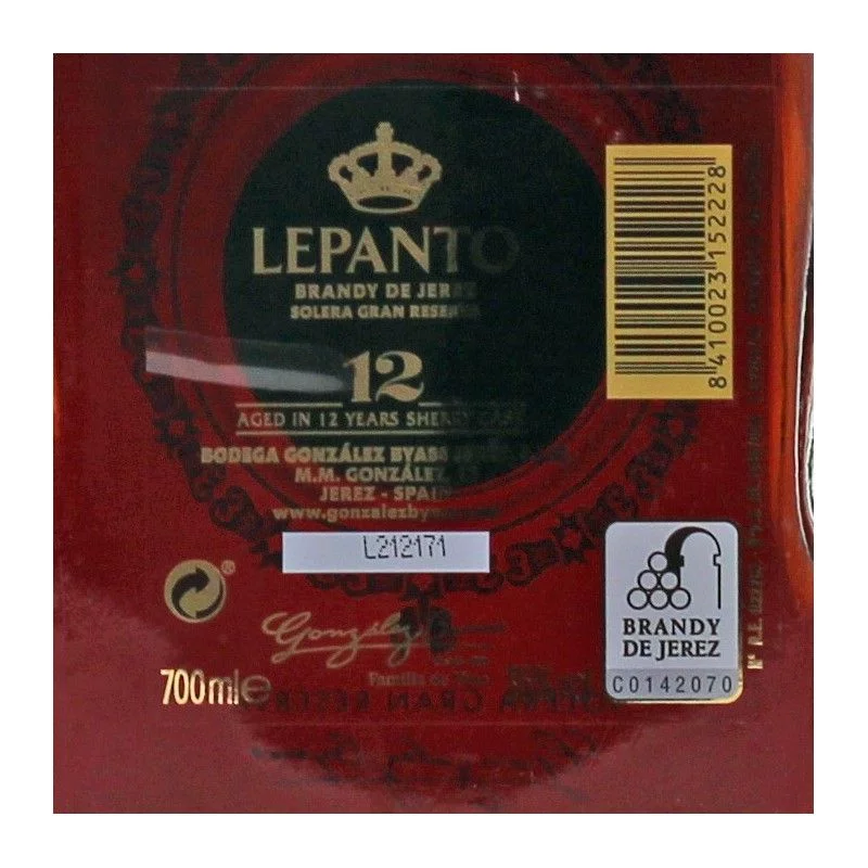 Lepanto Solera Gran Reserva Brandy De Jerez 0,7 L 36 % vol