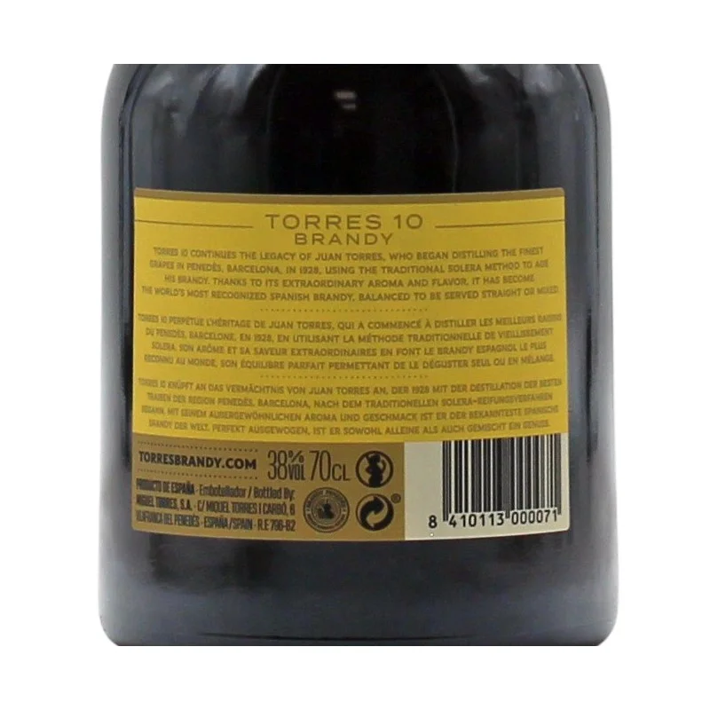 Torres 10 Brandy Reserva Imperial 0,7 L 38% vol