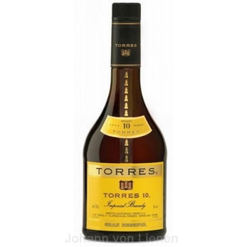 Torres 10 Brandy Gran Reserva 0,7 Ltr. 38% vol. Torres 10 Brandy Gran Reserva 0,7 Ltr. 38% vol.