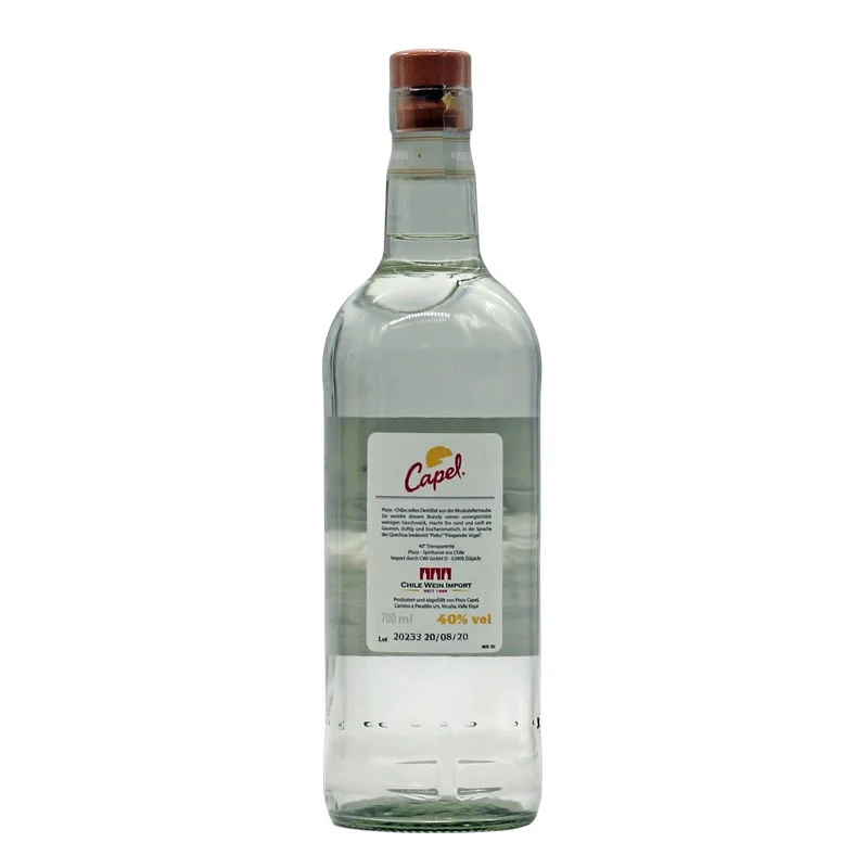 Pisco Capel Reservado Transparente 0,7 L 40% vol