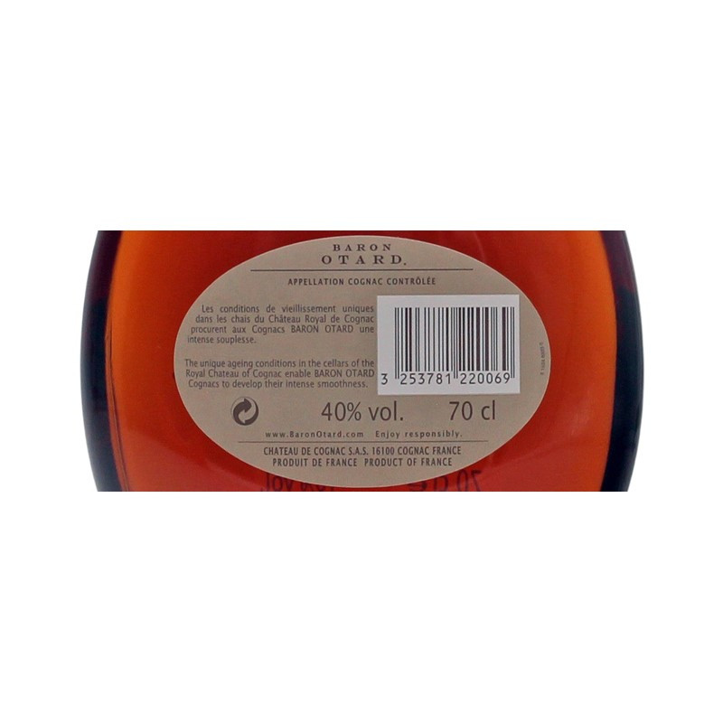 Baron Otard Cognac VSOP 0,7 Ltr. 40%vol Baron Otard Cognac VSOP 0,7 Ltr. 40%vol