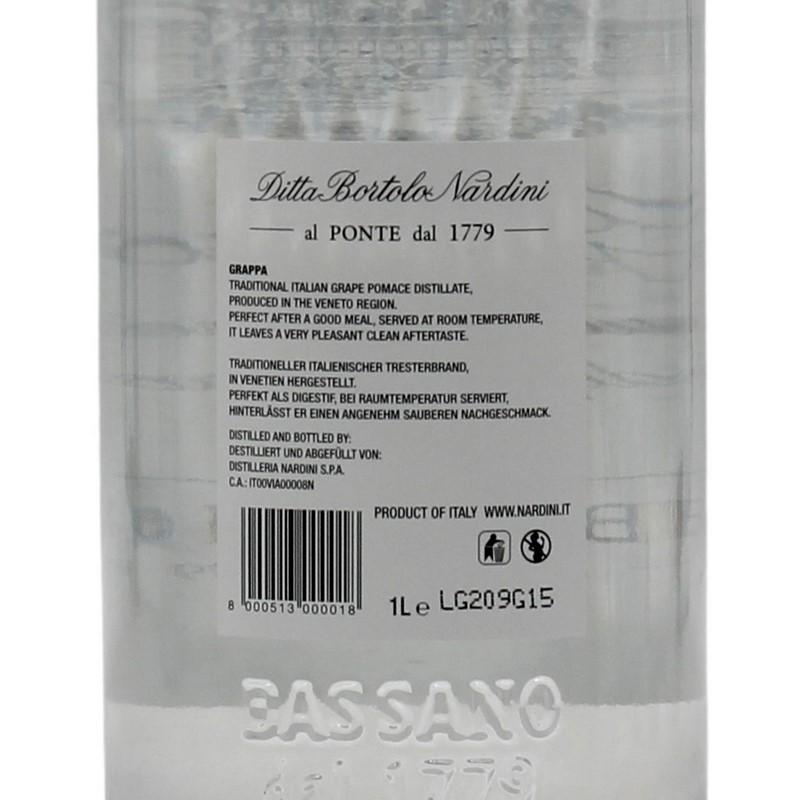 Nardini Grappa Bianca 1 L 50% vol Nardini Grappa Bianca 1 L 50% vol