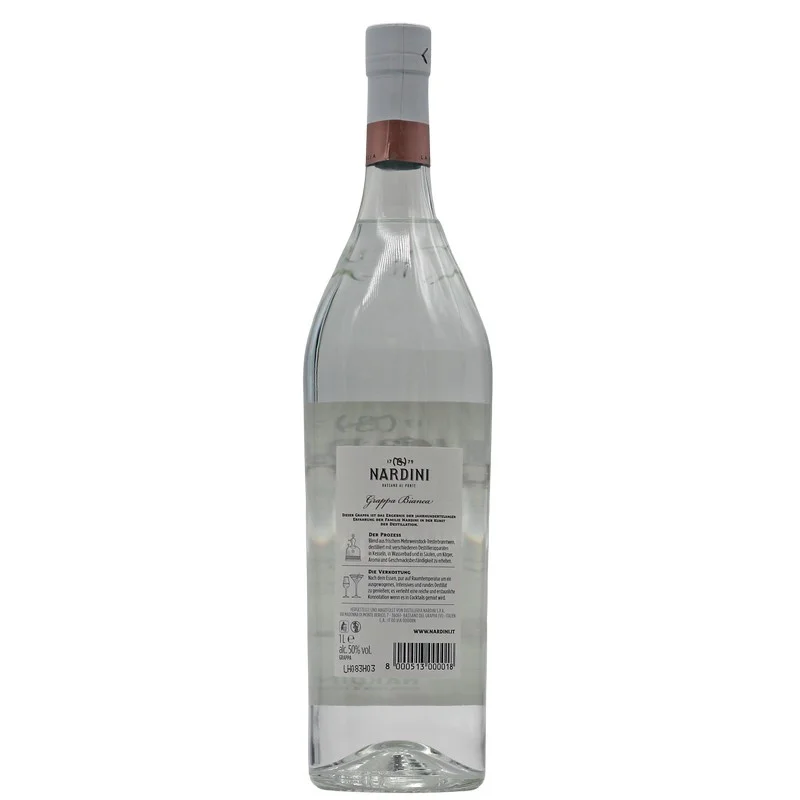 Nardini Grappa Bianca 1 L 50% vol