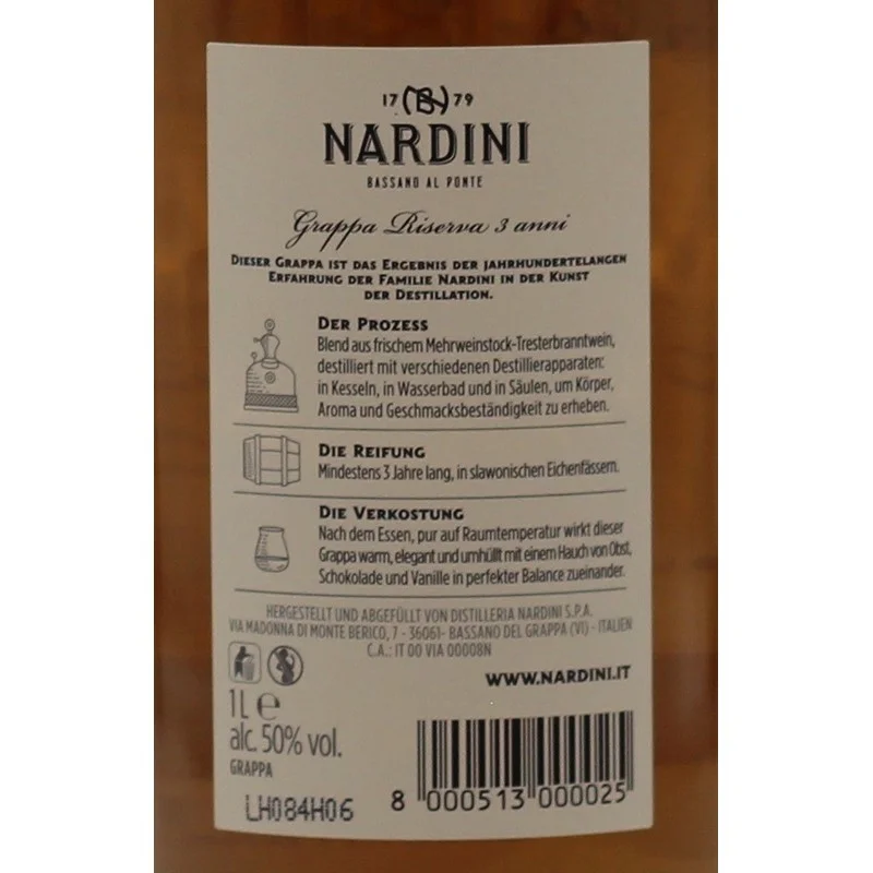 Nardini Grappa Riserva 1 L 50% vol Nardini Grappa Riserva 1 L 50% vol