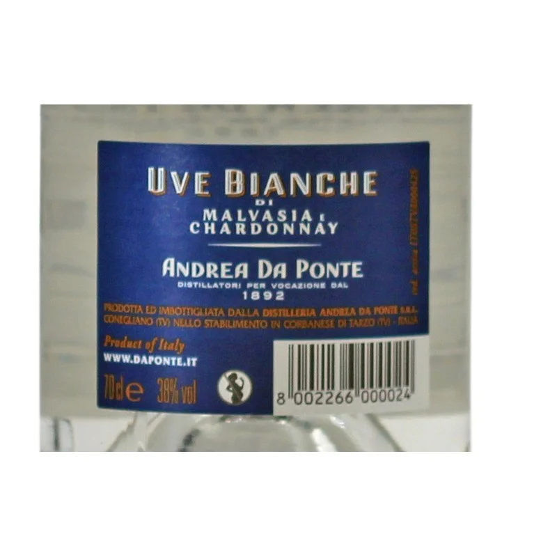 Andrea da Ponte Grappa Uve Bianche 0,7 L 38% vol Andrea da Ponte Grappa Uve Bianche 0,7 L 38% vol