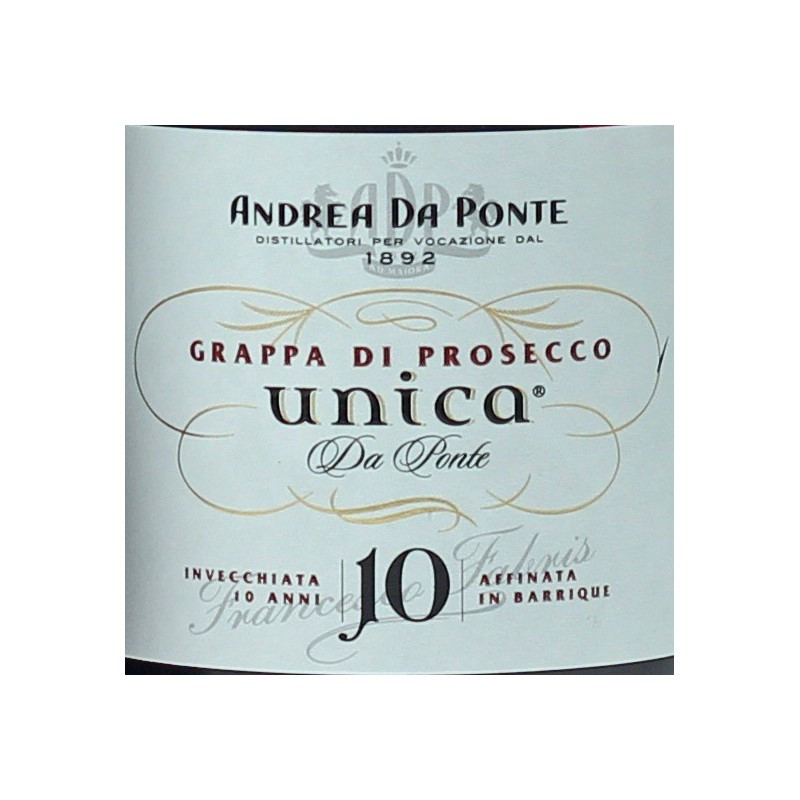 Andrea da Ponte Grappa di Prosecco Unica 0,7 L 40%vol Andrea da Ponte Grappa di Prosecco Unica 0,7 L 40%vol