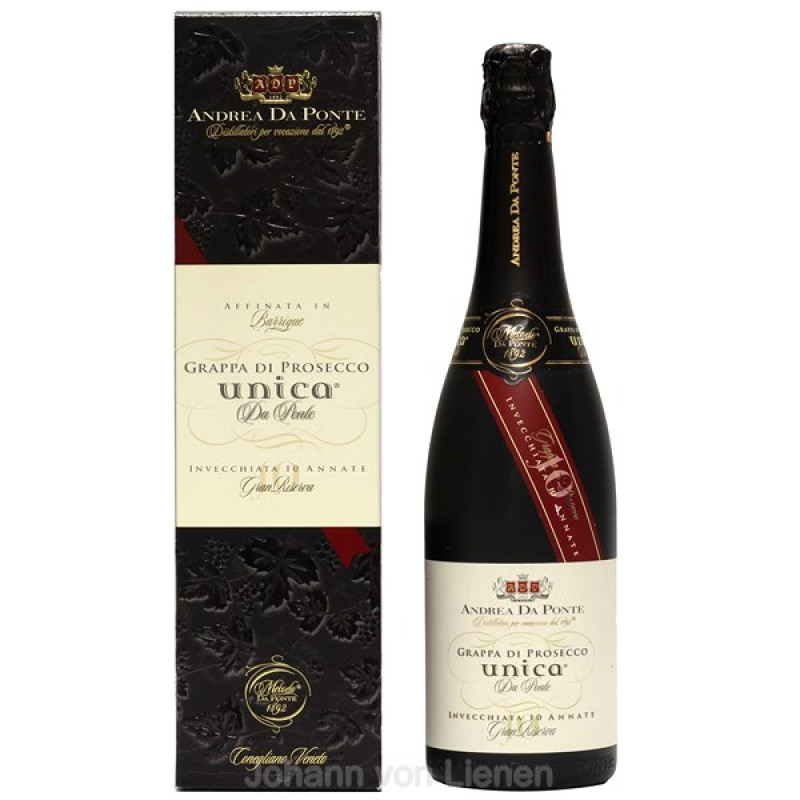 Andrea da Ponte Grappa di Prosecco Unica 0,7 L 40%vol Andrea da Ponte Grappa di Prosecco Unica 0,7 L 40%vol
