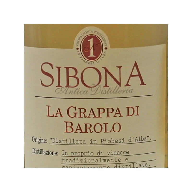 Sibona Grappa di Barolo 0,5 L 40% vol