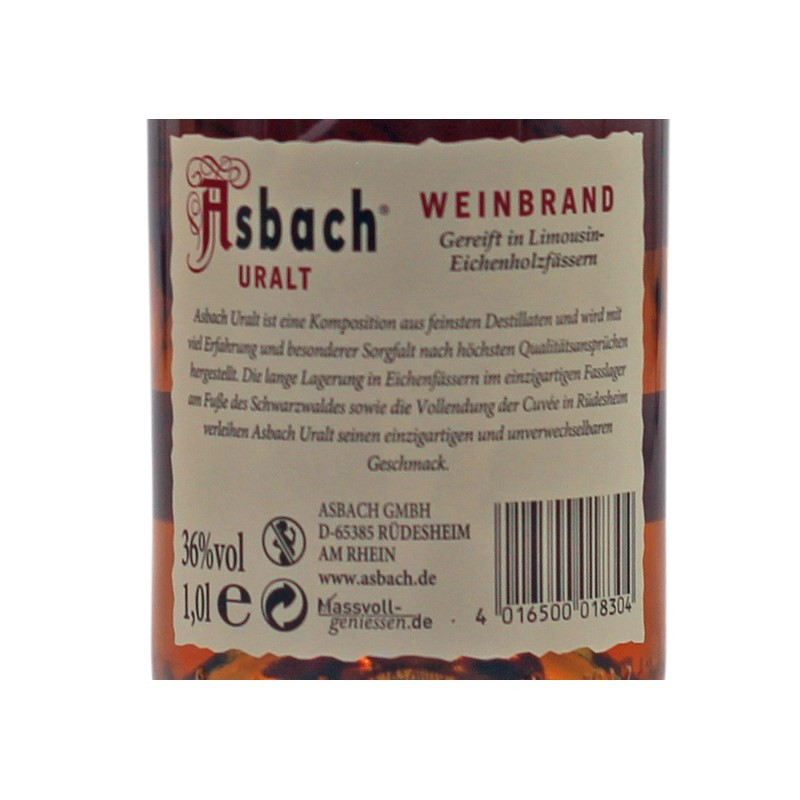 Asbach Uralt Weinbrand 1 L 36% vol