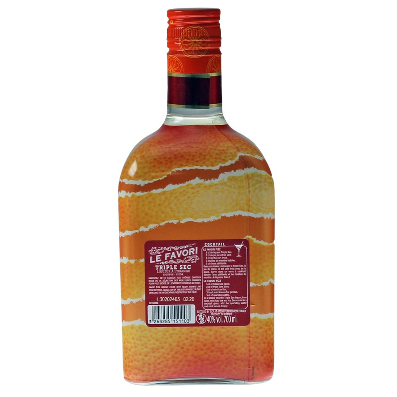 Le Favori Triple Sec 0,7 L 40% vol Le Favori Triple Sec 0,7 L 40% vol