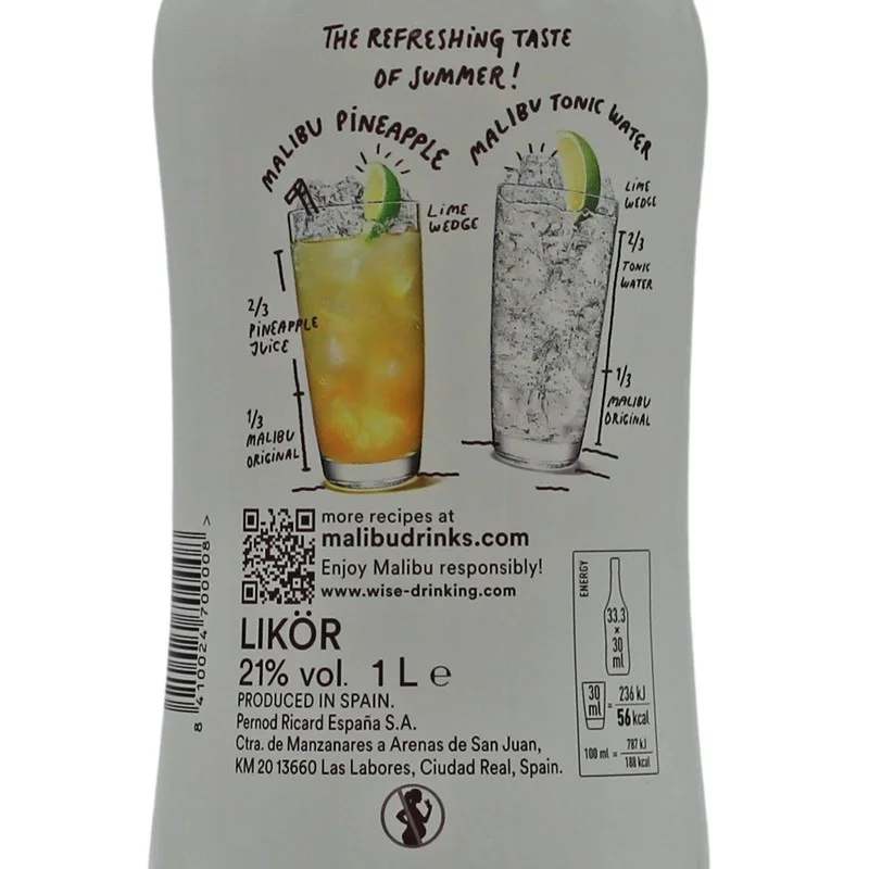 Malibu Original 1 Liter 21% vol Malibu Original 1 Liter 21% vol