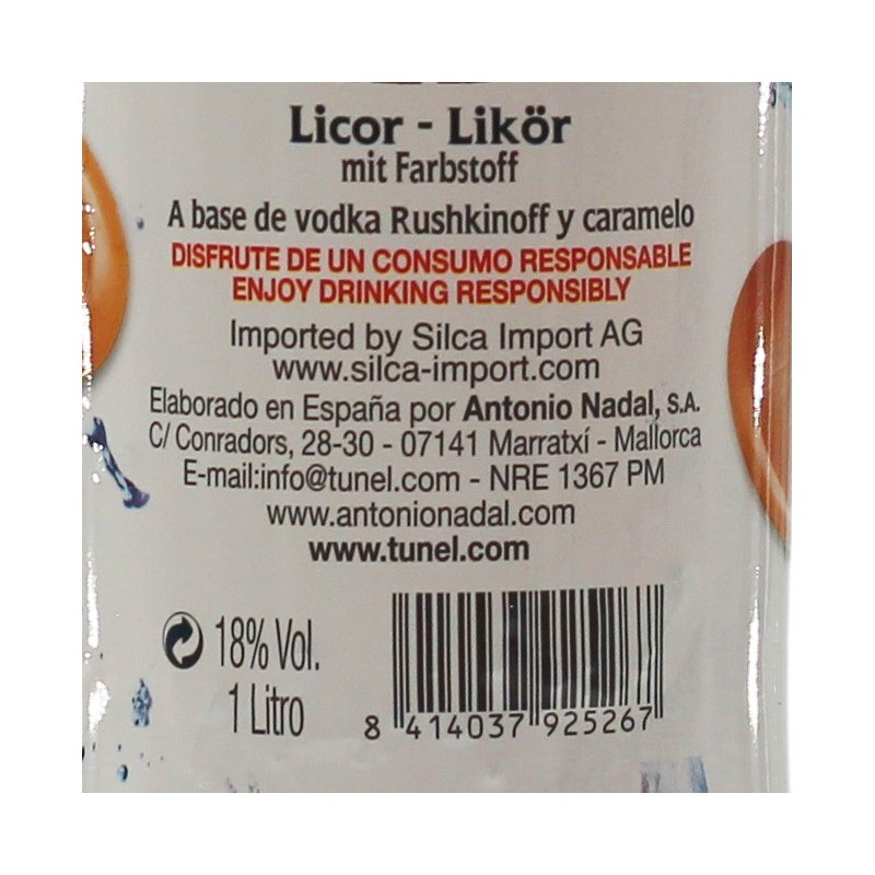 Rushkinoff Vodka Caramel Likör 1 L 18% vol Rushkinoff Vodka Caramel Likör 1 L 18% vol