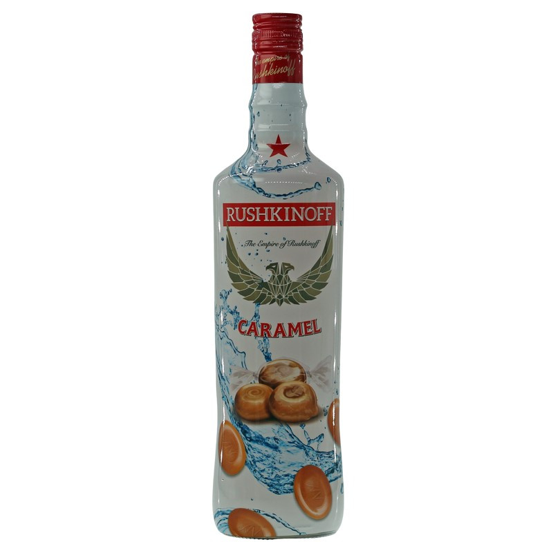 Rushkinoff Vodka Caramel Likör 1 L 18% vol Rushkinoff Vodka Caramel Likör 1 L 18% vol