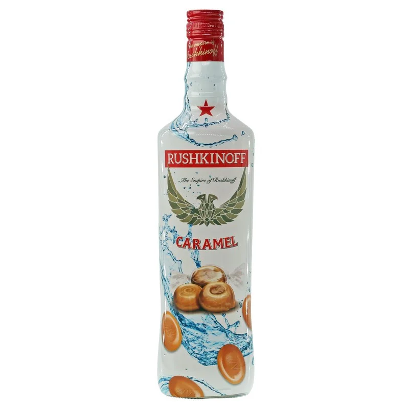 Rushkinoff Vodka Caramel Likör 1 L 18% vol Rushkinoff Vodka Caramel Likör 1 L 18% vol