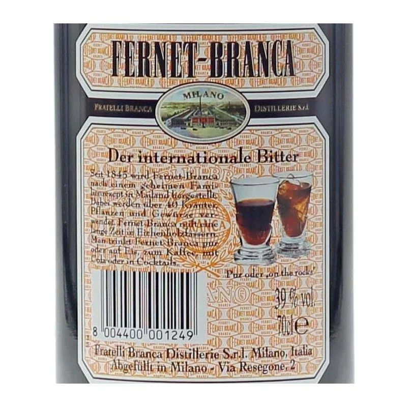 Fernet Branca Bitter Likör 0,7 L 35 % vol