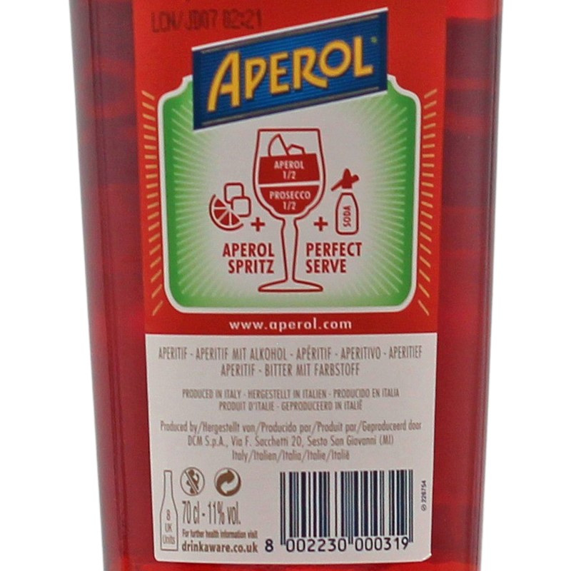 Aperol 0,7 L 11% vol Aperol 0,7 L 11% vol