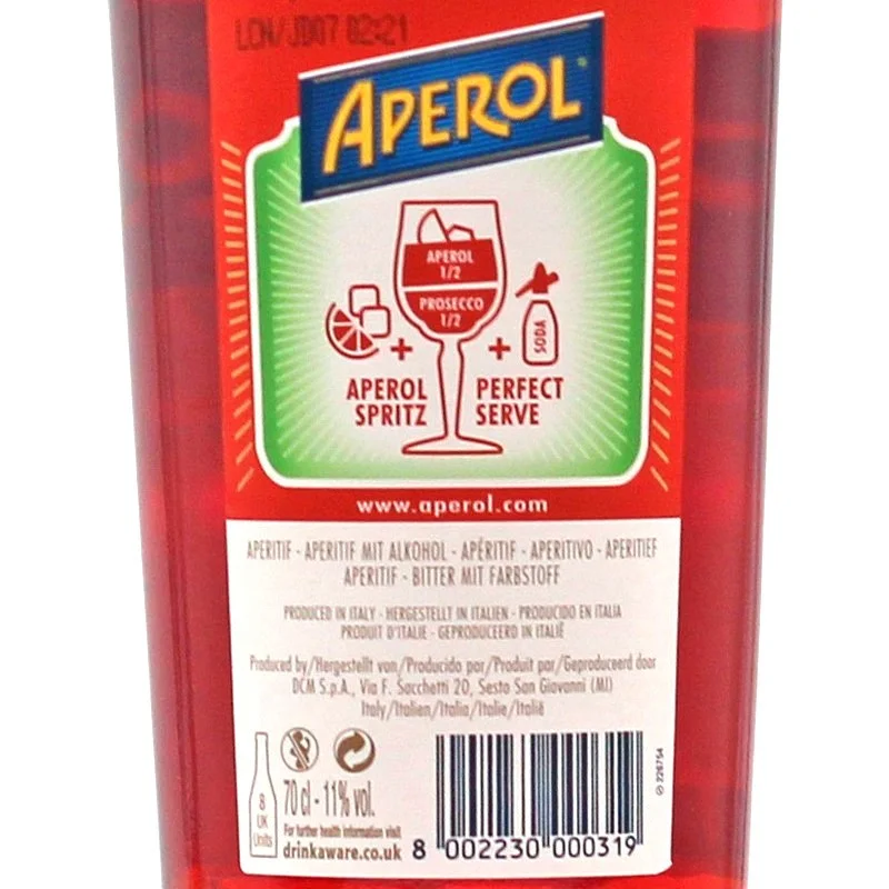 Aperol 0,7 L 11% vol Aperol 0,7 L 11% vol