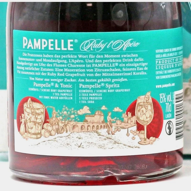 Pampelle Ruby l'apéro Geschenkset mit Glas 0,7 L 15% vol