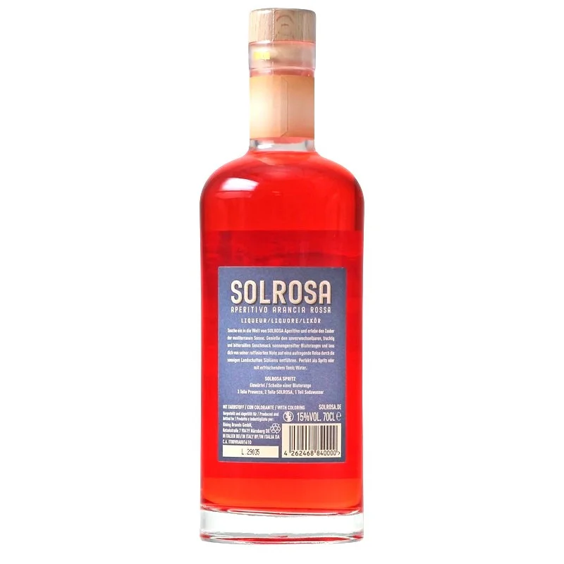 Solrosa Aperitivo Arancia Rossa 0,7 L 15% vol Solrosa Aperitivo Arancia Rossa 0,7 L 15% vol