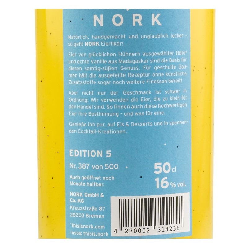 Nork Eierlikör 0,5 L 16% vol Nork Eierlikör 0,5 L 16% vol