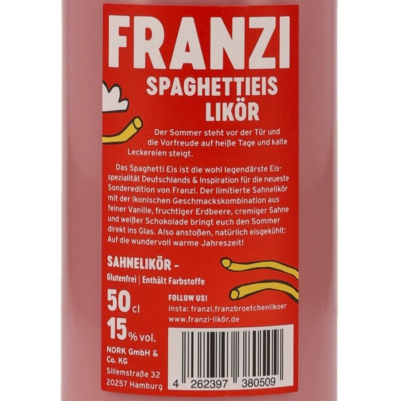 Franzi Spaghettieis Likör 0,5 L 15% vol