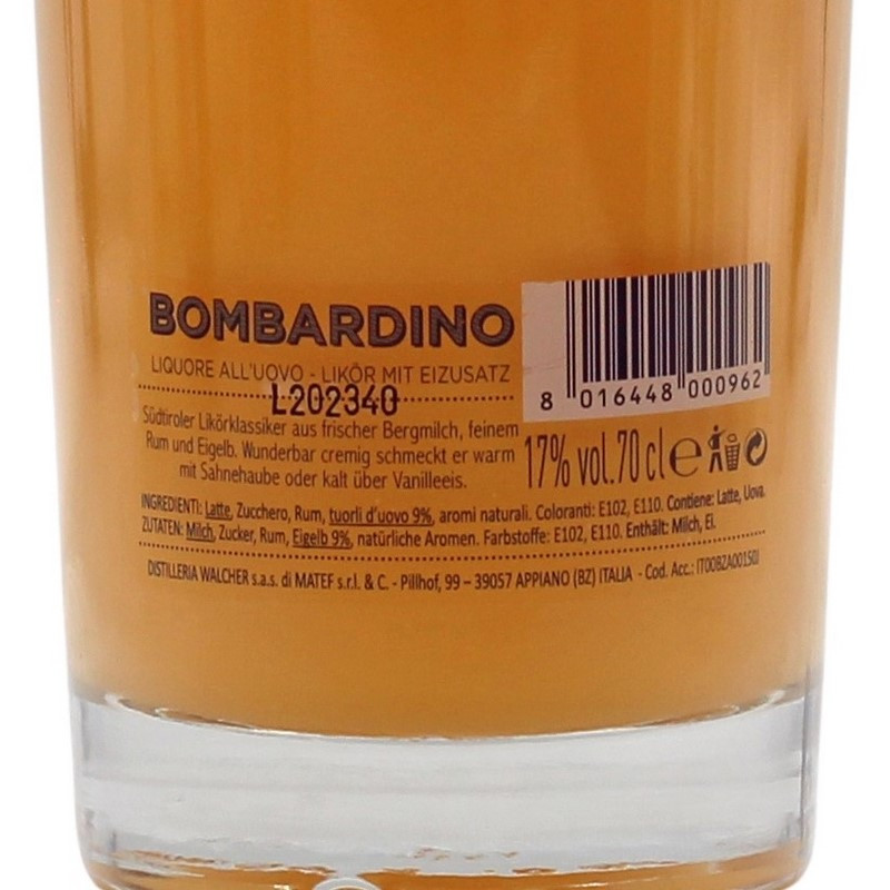 Walcher Bombardino 0,7 L 17% vol Walcher Bombardino 0,7 L 17% vol