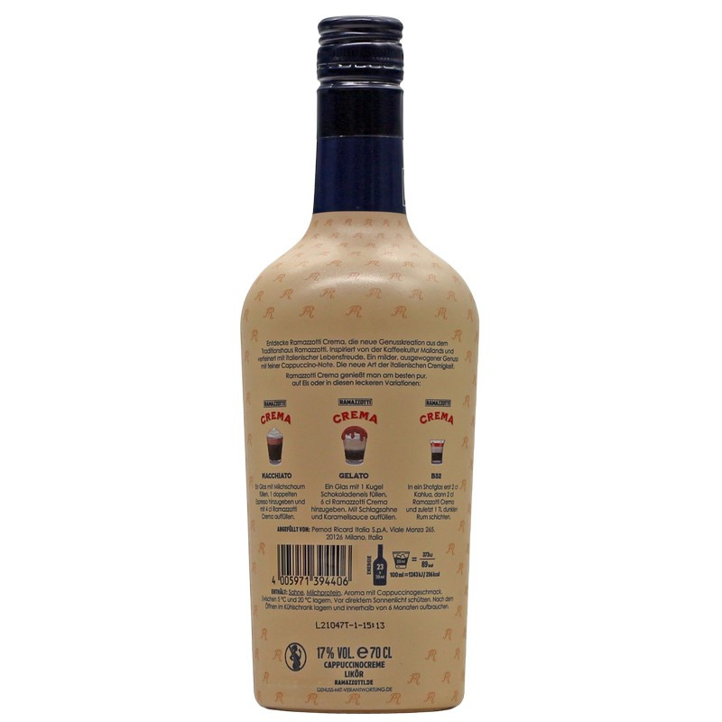 Ramazzotti Crema 0,7 L 17% vol Ramazzotti Crema 0,7 L 17% vol