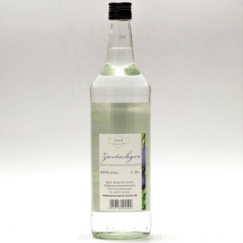 BACK Zwetschgenwasser 1 L 40%vol BACK Zwetschgenwasser 1 L 40%vol